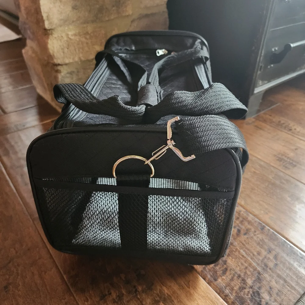 Black Mesh Pet Carrier